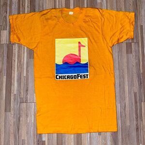 Vintage 70s t shirt Chicago music festival single stitched t shirt